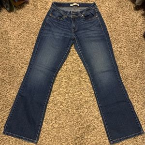 4/$25 Bootcut Levi’s, like new, worn a few times. 8m